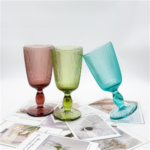 Solid color wine glass and water glass - Image 1