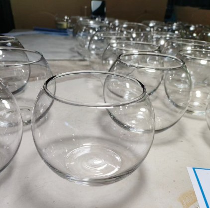 handmade glass decor round bowl vase wholesale photo