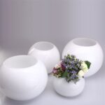 Wholesale Glass Vase HP-193 wholesale photo - matte white finish